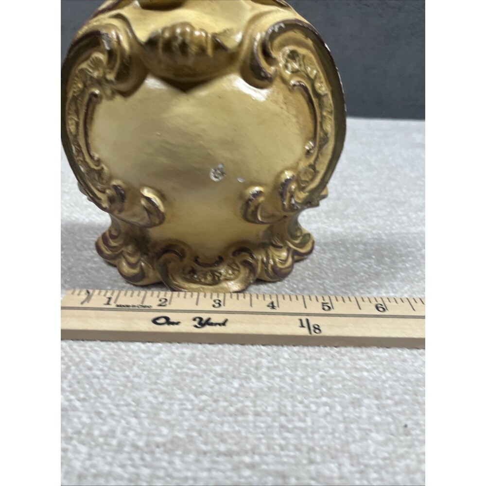 Vintage Mid Century Chalkware Wall Pocket Faux Lavabo Fountain Planter Sconce - Picture 12 of 14